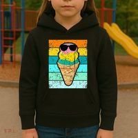 Ice Cream Funny Ice Cream Beach Pool Party Kids Hoodie thumb 3