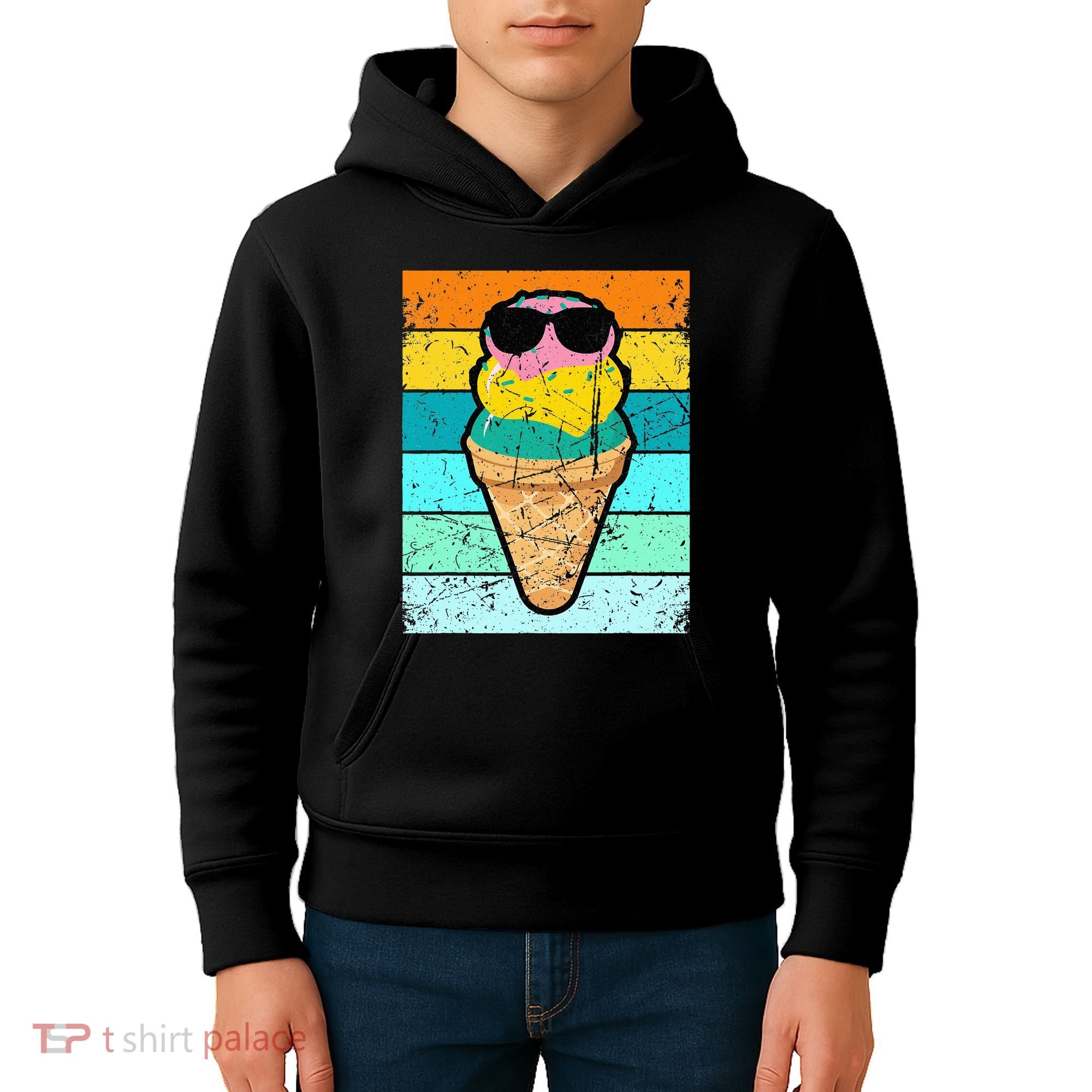 Ice Cream Funny Ice Cream Beach Pool Party Kids Hoodie