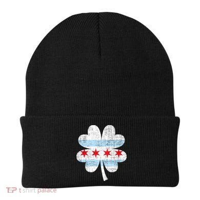 Irish Chicago Flag Shamrock St Patrick's Day Beanie