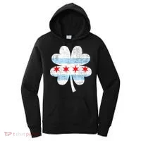 Irish Chicago Flag Shamrock St Patrick's Day Women's Hoodie thumb 0