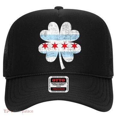 Irish Chicago Flag Shamrock St Patrick's Day Hat