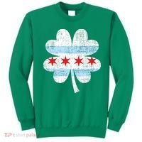 Irish Chicago Flag Shamrock St Patrick's Day Sweatshirt thumb 0