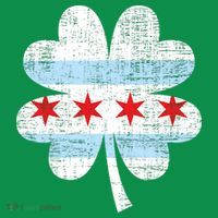 Irish Chicago Flag Shamrock St Patrick's Day Mousepad thumb 1