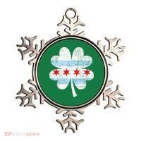 Irish Chicago Flag Shamrock St Patrick's Day Ornament thumb 0