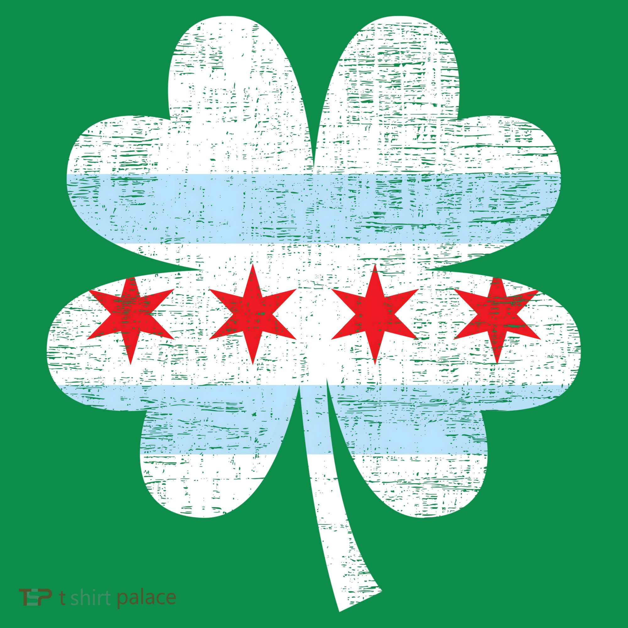Irish Chicago Flag Shamrock St Patrick's Day Baby Bodysuit