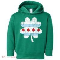 Irish Chicago Flag Shamrock St Patrick's Day Toddler Hoodie thumb 0