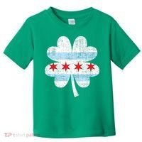 Irish Chicago Flag Shamrock St Patrick's Day Toddler T-Shirt thumb 0