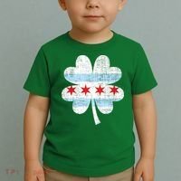 Irish Chicago Flag Shamrock St Patrick's Day Toddler T-Shirt thumb 2