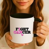 I Can Fight Cancer Breast Cancer Awareness Warrior Coffee Mug thumb 3