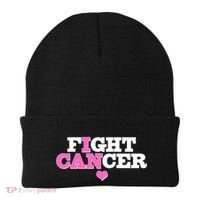 I Can Fight Cancer Breast Cancer Awareness Warrior Beanie thumb 0