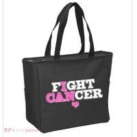 I Can Fight Cancer Breast Cancer Awareness Warrior Tote Bag thumb 2