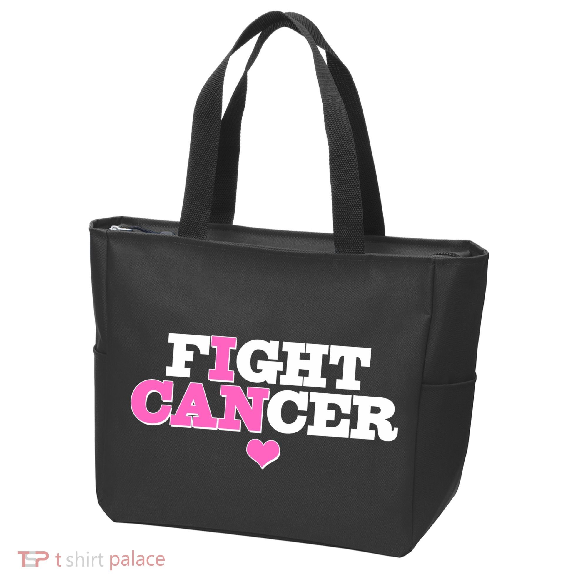 I Can Fight Cancer Breast Cancer Awareness Warrior Tote Bag