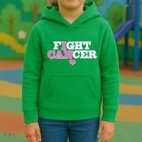 I Can Fight Cancer Breast Cancer Awareness Warrior Kids Hoodie thumb 3