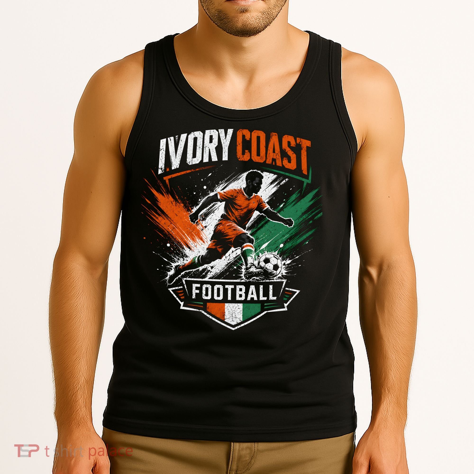 Ivory Coast Football Player Team Soccer Fan Tank Top