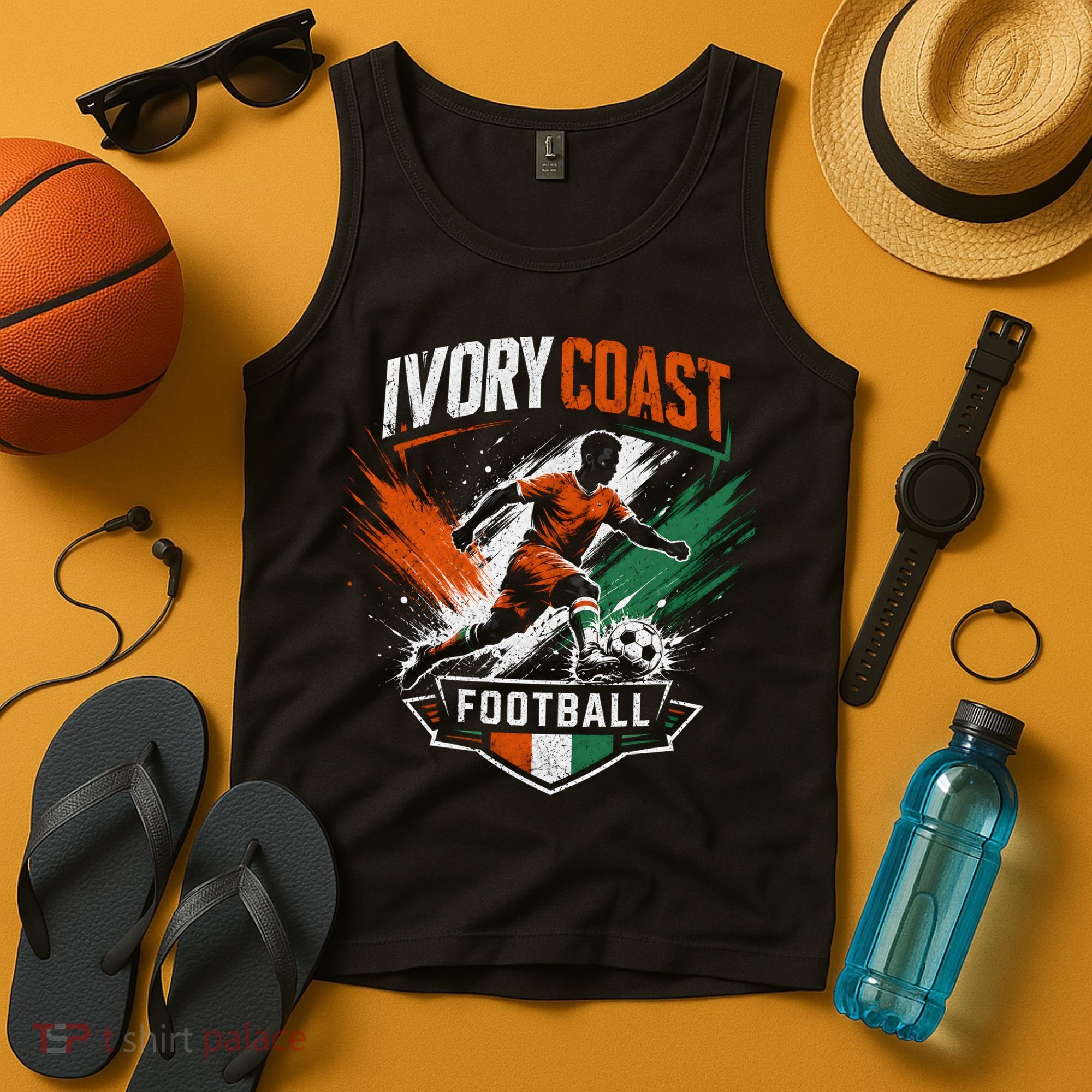 Ivory Coast Football Player Team Soccer Fan Tank Top