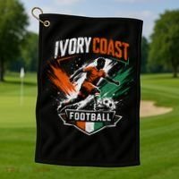 Ivory Coast Football Player Team Soccer Fan Golf Towel thumb 1