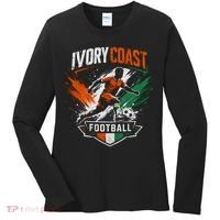 Ivory Coast Football Player Team Soccer Fan Women's Long Sleeve Shirt thumb 0