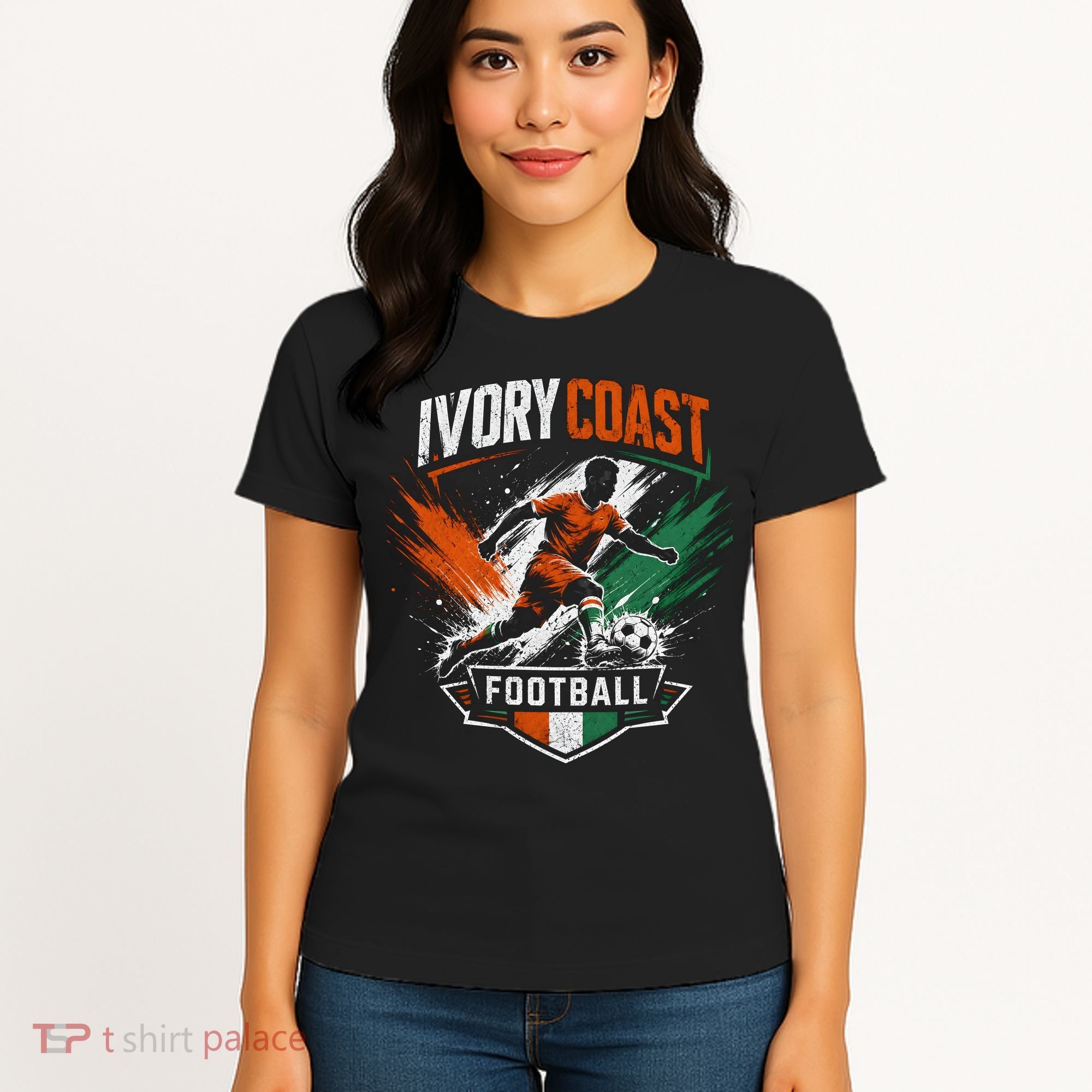 Ivory Coast Football Player Team Soccer Fan Women's T-Shirt