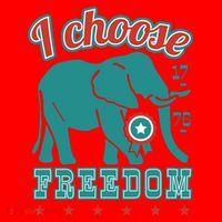 I Choose Freedom Republican Political Santa Hat thumb 1
