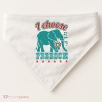 I Choose Freedom Republican Political USA-Made Doggie Bandana thumb 0