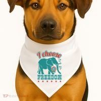 I Choose Freedom Republican Political USA-Made Doggie Bandana thumb 1