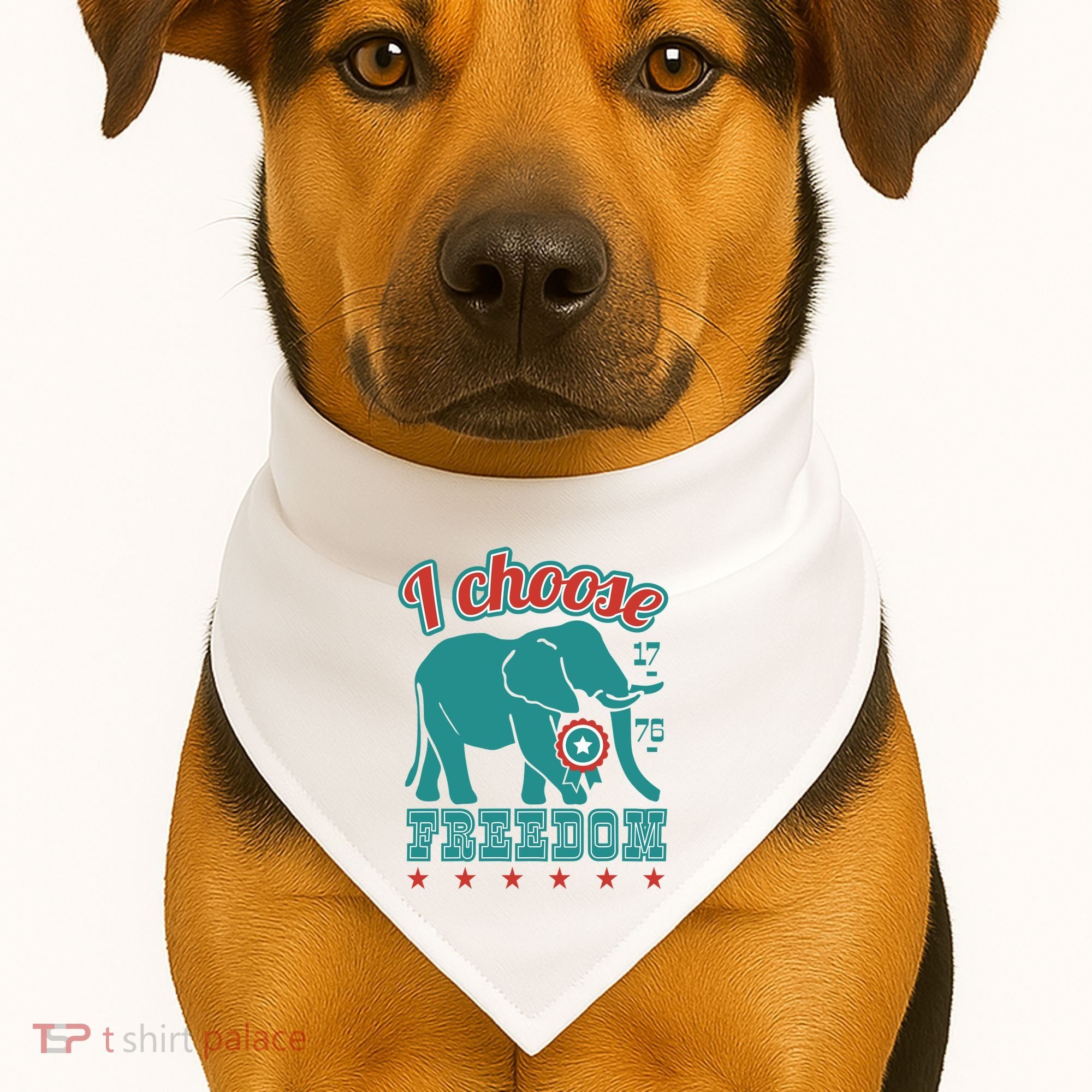 I Choose Freedom Republican Political USA-Made Doggie Bandana