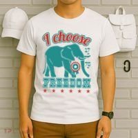I Choose Freedom Republican Political T-Shirt thumb 6