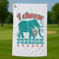 I Choose Freedom Republican Political Golf Towel thumb 1