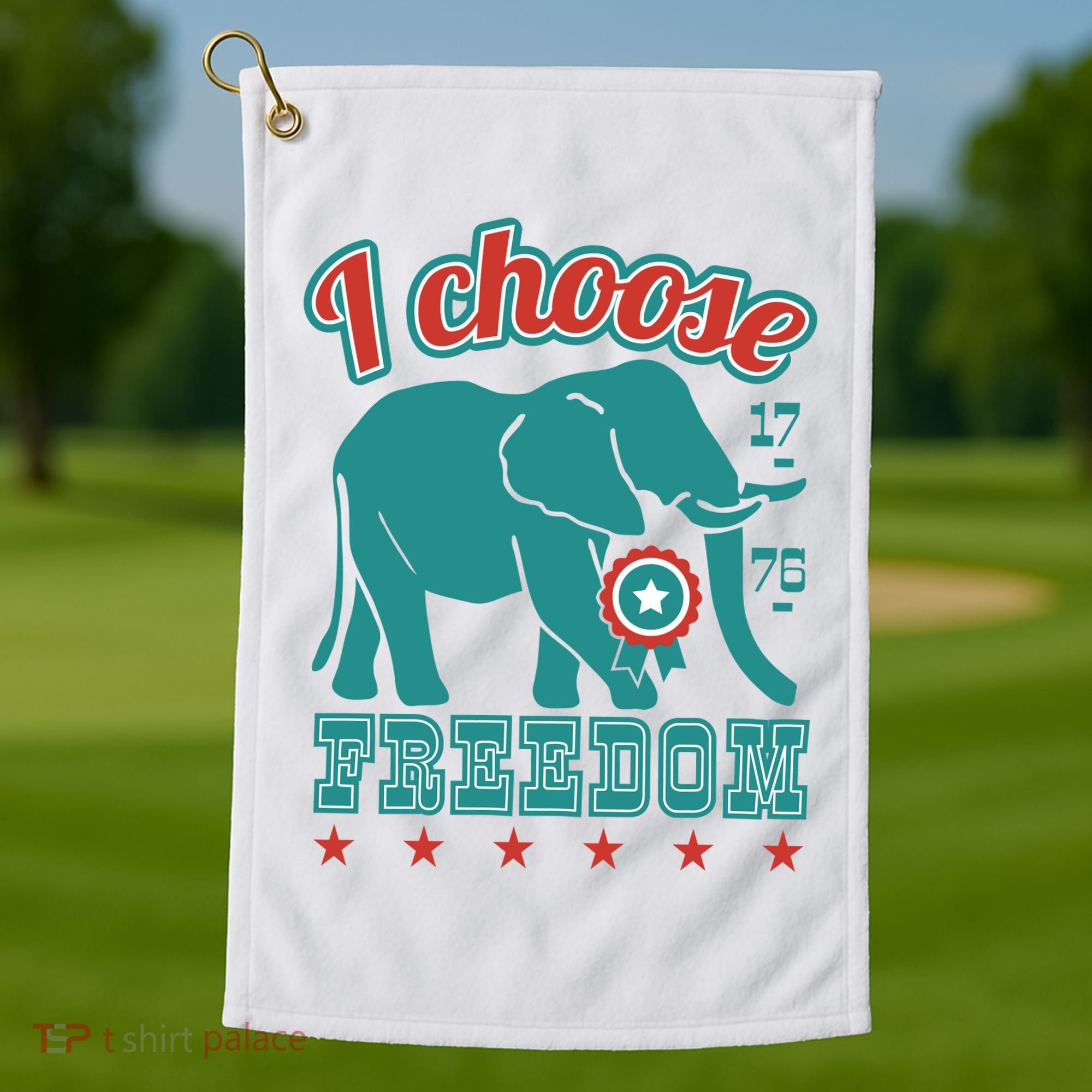 I Choose Freedom Republican Political Golf Towel
