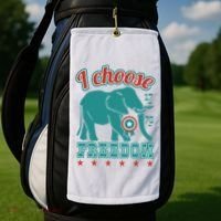 I Choose Freedom Republican Political Golf Towel thumb 2