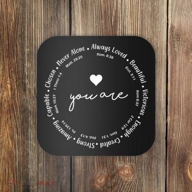 Inspiring Christian Faith Bible Quotes Coaster