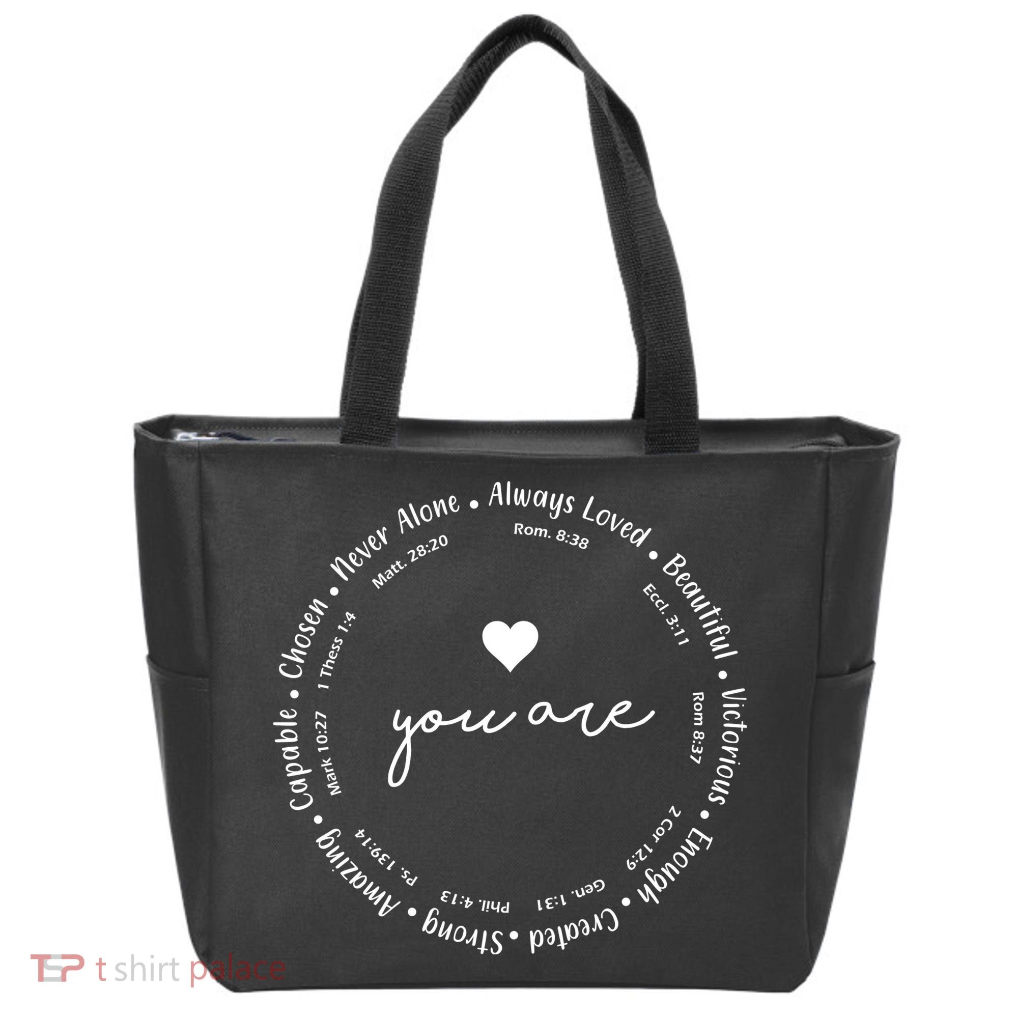 Inspiring Christian Faith Bible Quotes Tote Bag