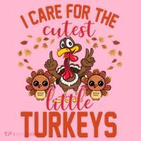 I Care For The Cutest Little Turkeys Thanksgiving Teacher Coaster thumb 2