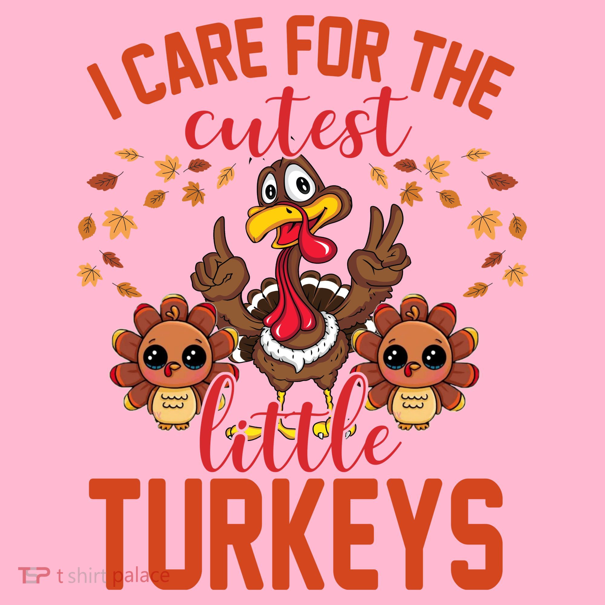 I Care For The Cutest Little Turkeys Thanksgiving Teacher Coaster
