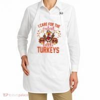 I Care For The Cutest Little Turkeys Thanksgiving Teacher Apron thumb 2