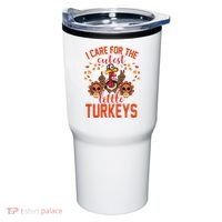 I Care For The Cutest Little Turkeys Thanksgiving Teacher Tumbler thumb 0