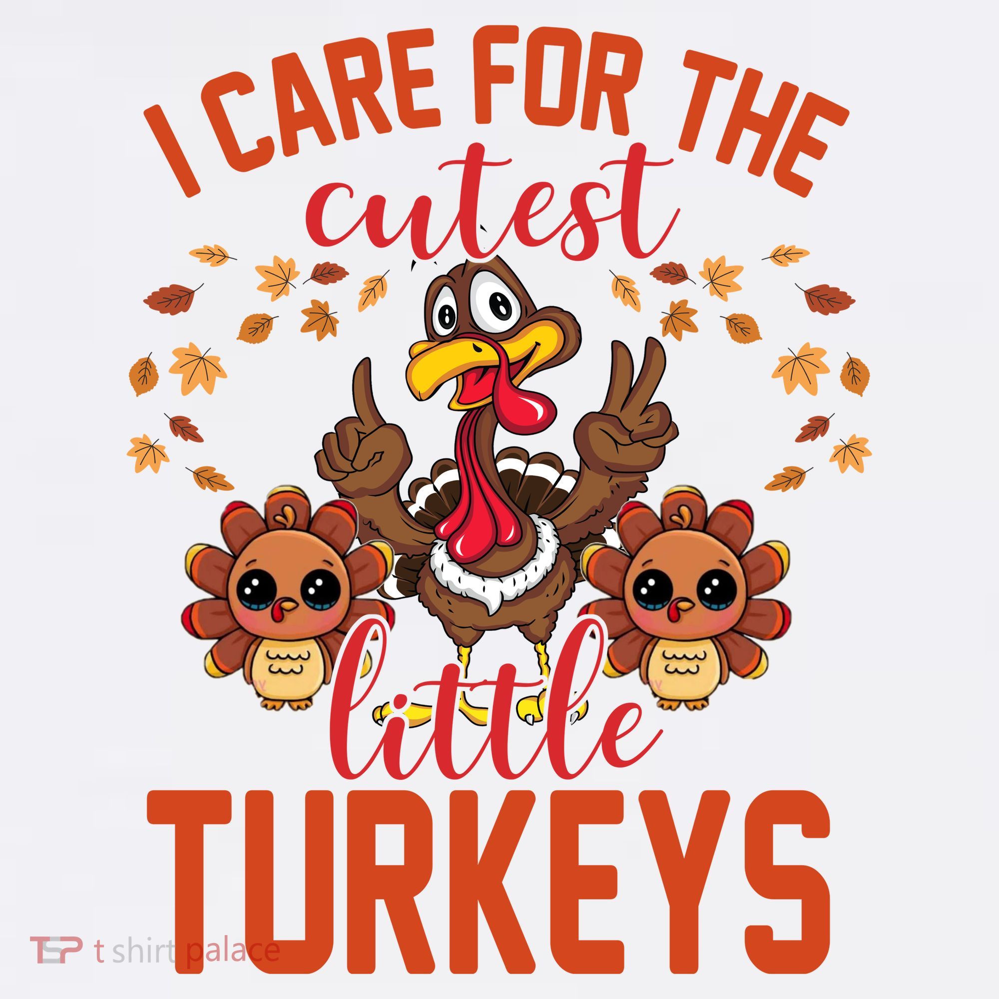 I Care For The Cutest Little Turkeys Thanksgiving Teacher Women's Tank Top