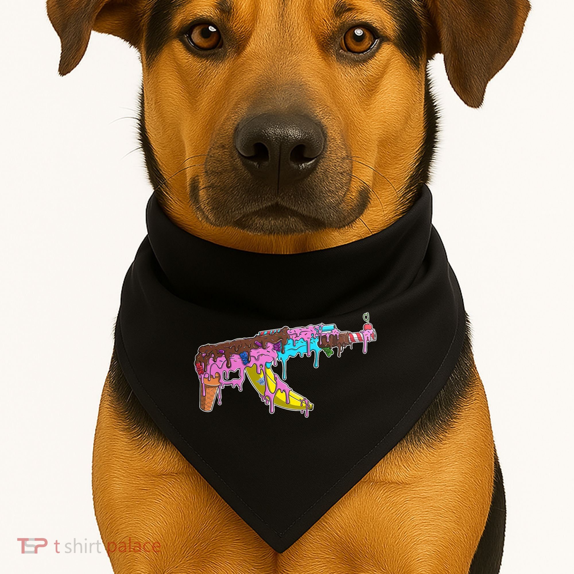 Ice Cream Gun AK47 USA-Made Doggie Bandana