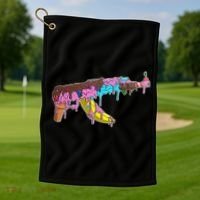 Ice Cream Gun AK47 Golf Towel thumb 1