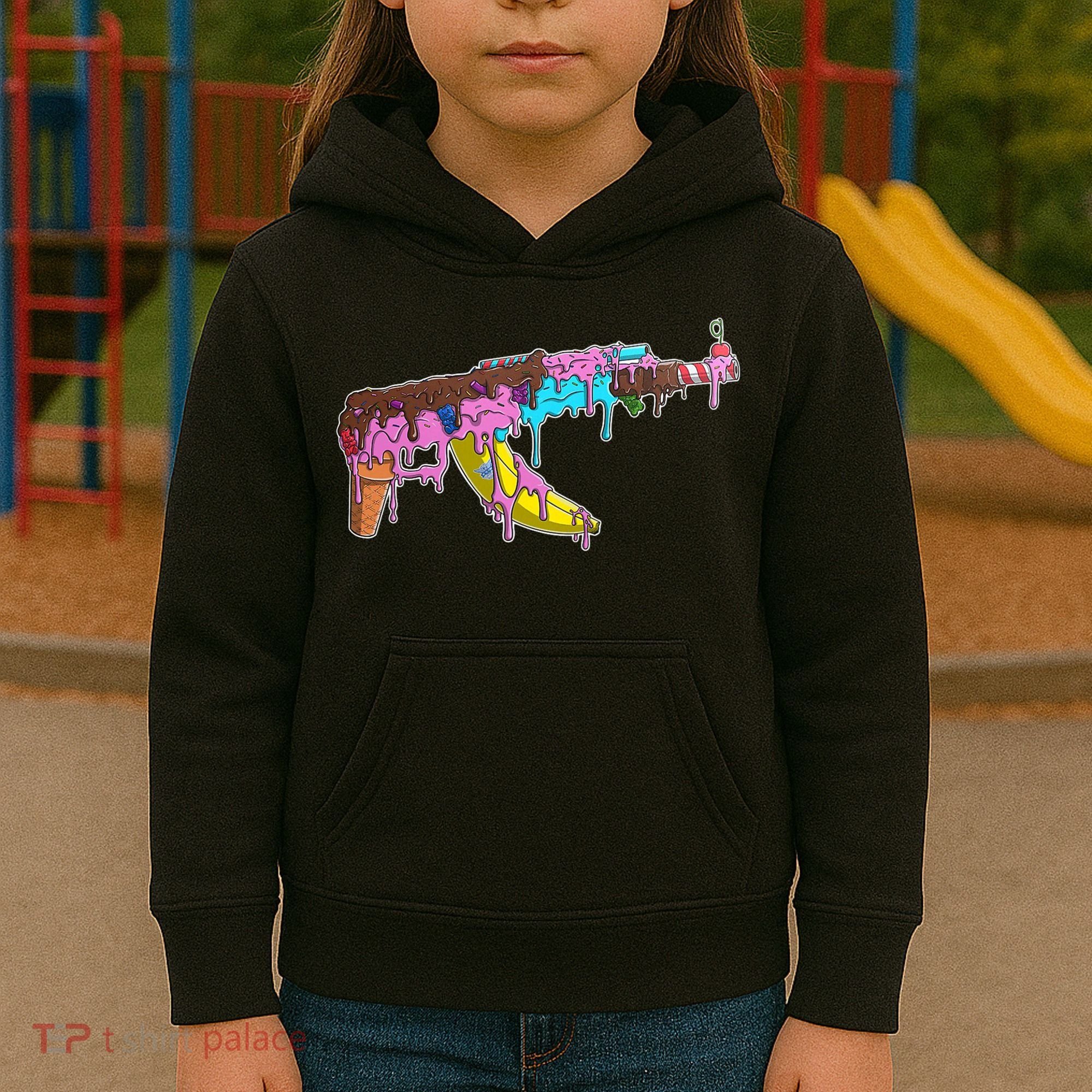 Ice Cream Gun AK47 Kids Hoodie
