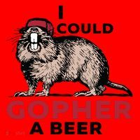 I Could Gopher A Beer Santa Hat thumb 1