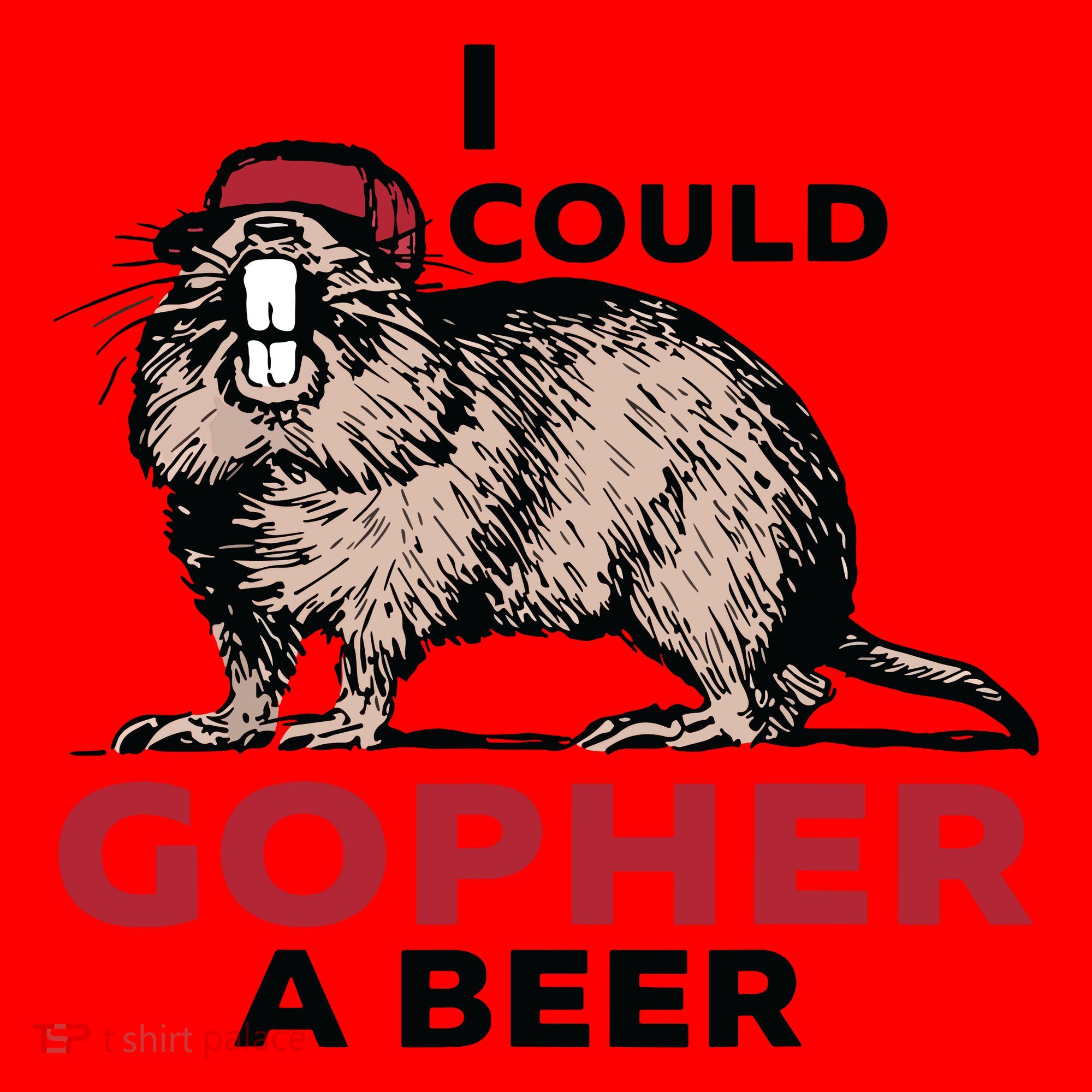 I Could Gopher A Beer Santa Hat
