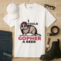 I Could Gopher A Beer Tall T-Shirt thumb 3