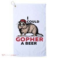 I Could Gopher A Beer Golf Towel thumb 0
