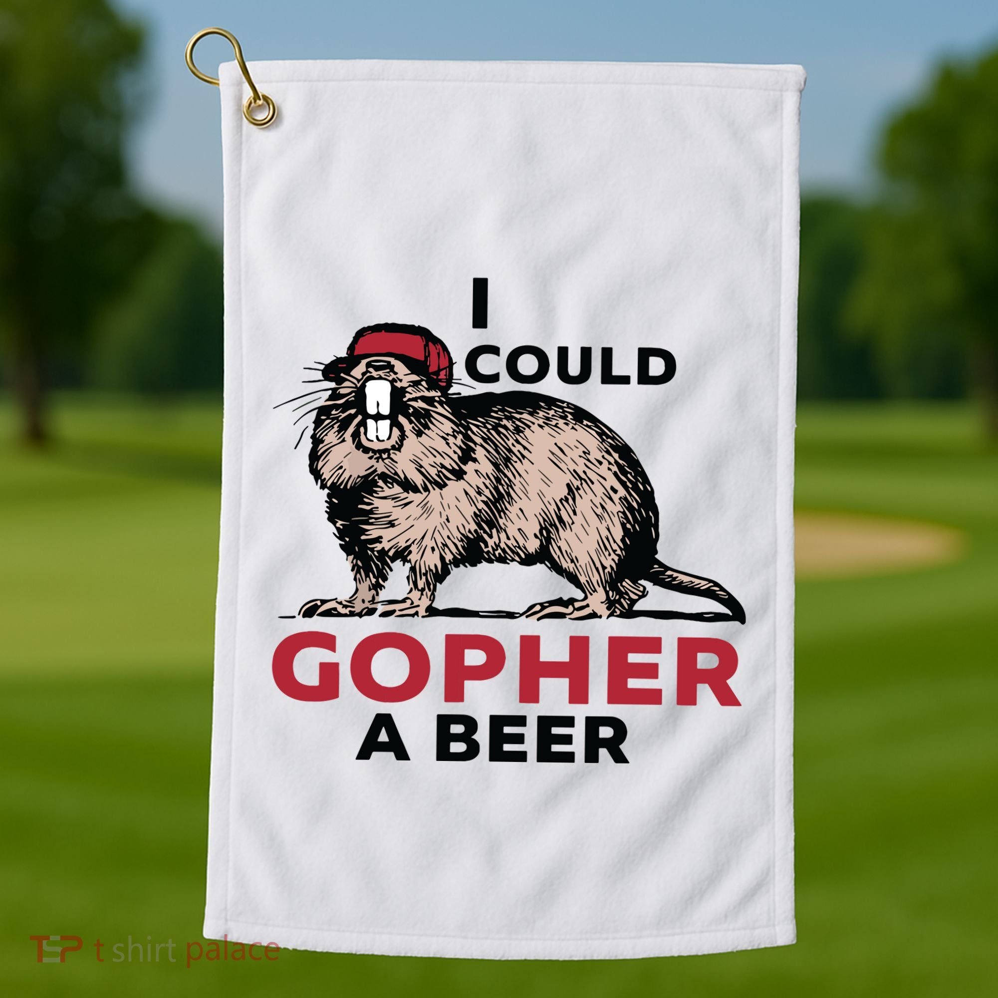 I Could Gopher A Beer Golf Towel