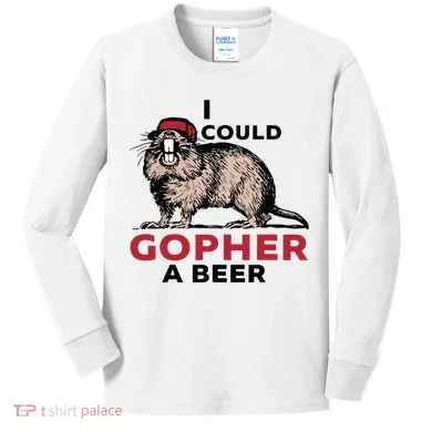 I Could Gopher A Beer Kids Long Sleeve Shirt
