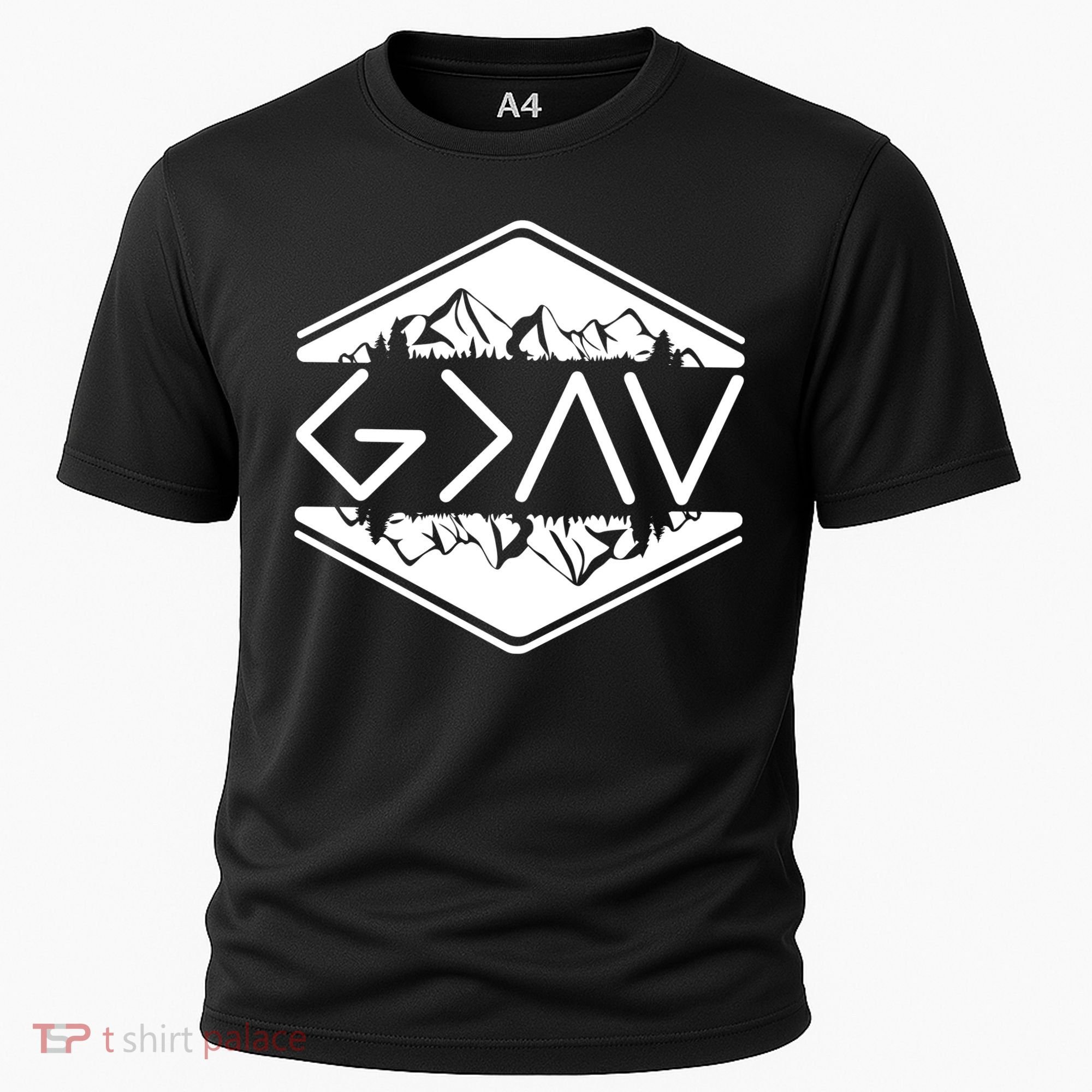 Inspirational Christian God Is Greater Than The High And Lows Camping Cooling Performance Crew T-Shirt