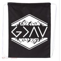 Inspirational Christian God Is Greater Than The High And Lows Camping Drawstring Bag thumb 0