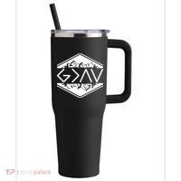 Inspirational Christian God Is Greater Than The High And Lows Camping 40oz Vacuum Insulated Stainless Steel Travel Tumbler thumb 0