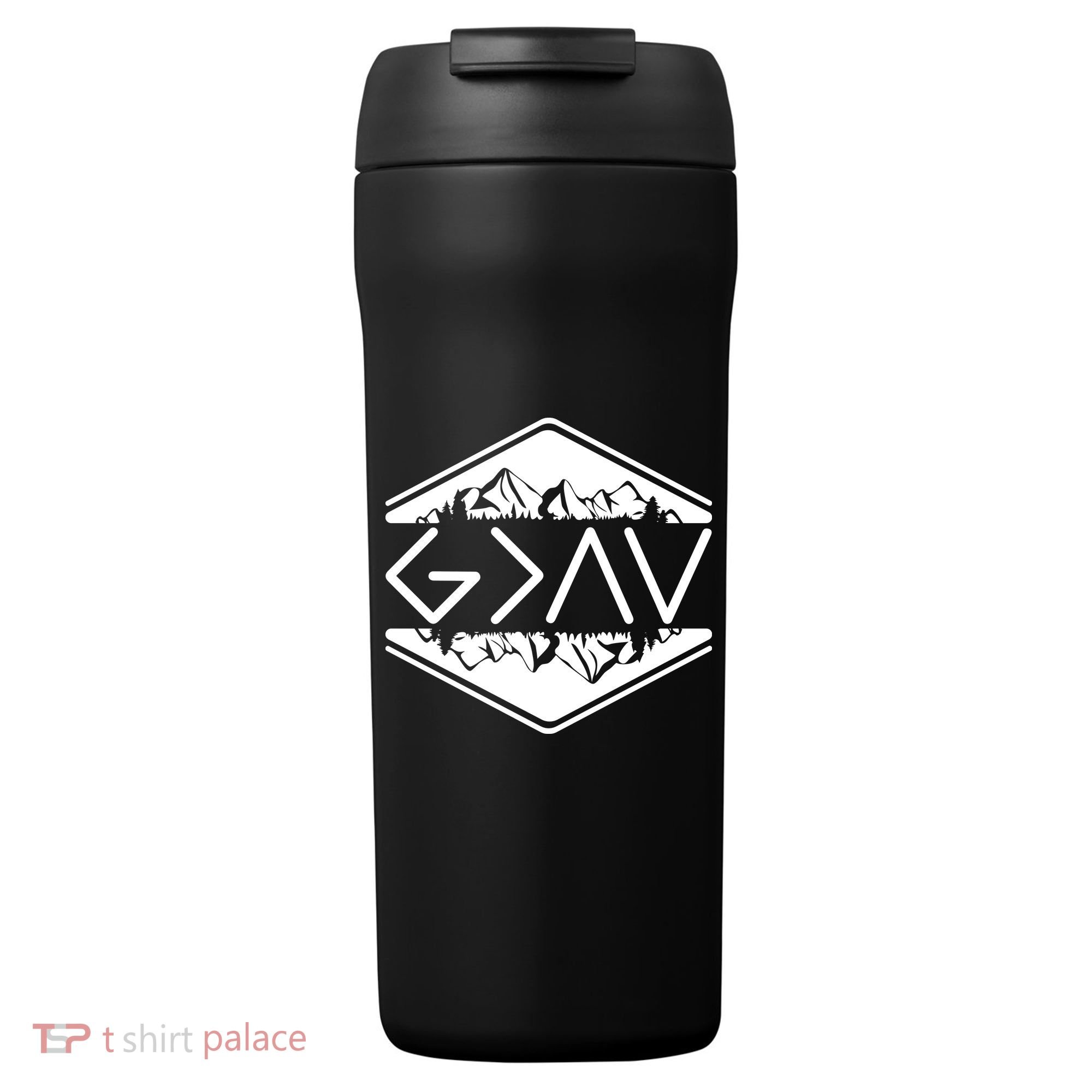 Inspirational Christian God Is Greater Than The High And Lows Camping 24oz Duet Stainless Steel Tumbler